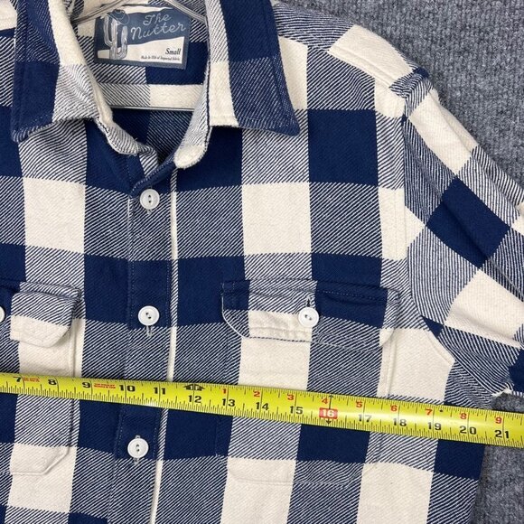 The Nutter Mens Long‎ Sleeve Flannel Plaid Button Down Shirt USA Small - Picture 9 of 9